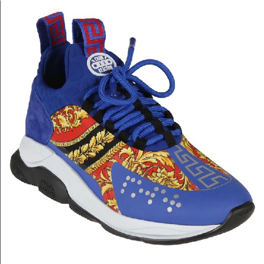 BLUE MULTICOLOR CROSS CHAIN REACTION SNEAKERS